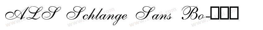 ALS Schlange Sans Bo字体转换